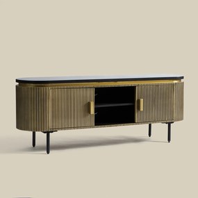 Tv-meubel Goud Met Ribbels - 160x40x60cm.