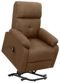 vidaXL Sta-op-stoel verstelbaar stof bruin