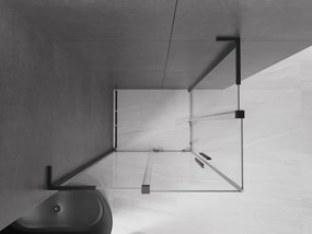 Mexen Velar L Duo schuifdouchecabine 100 x 90 cm, transparant, zwart - 871-100-090-02-03-70