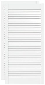 vidaXL Louvredeuren 2 st 99,3x49,4 cm massief grenenhout wit