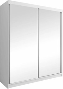 Kledingkast Dover 106, Wit, 200x200x62cm, 174 kg, Kledingkast deuren: Schuivend, Aantal planken: 9, Aantal planken: 9