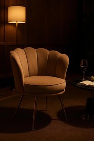 Dunsa stoel van goudfluweel