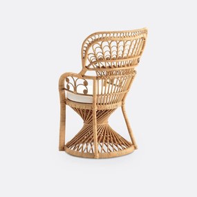 Fauteuil in gevlochten rotan Malu