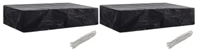 vidaXL Ligbeddenhoes 2 st 8 oogjes 218x77x55 cm