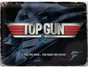 Metalen wandbord Top Gun - The Need for Speed - Tomcat, (40 x 30 cm)