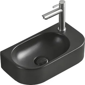 Mexen Viera linker opzetwastafel 40 x 21 cm, zwarte mat - 21274085L