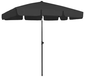 vidaXL Strandparasol 200x125 cm zwart