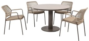 Taste by 4 Seasons stapelbare Barista tuinstoel terre Tuinset   bruin weerbestendig