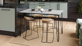 HAIRPIN licht beton, loft tafel voor keuken, eetkamer en woonkamer