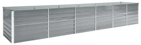 vidaXL Plantenbak verhoogd 480x80x77 cm gegalvaniseerd staal grijs