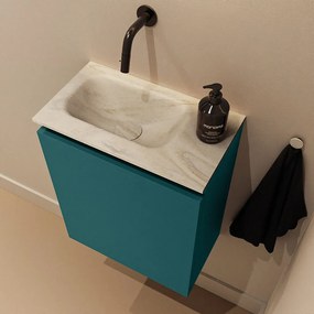 Mondiaz Ture DLux toiletmeubel 40cm smag met wastafel ostra links zonder kraangat