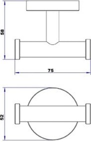 Plieger Vigo handdoekhaak dubbel geborsteld gunmetal