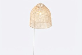 Landelijke Vloerlamp Wit Met Rotan - Sam Staal Wit