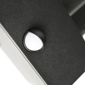 Buiten wandlamp zwart met bewegingsmelder IP44 - Rotterdam