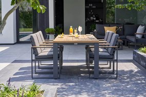 Picknick Set 8 personen 260 cm Aluminium Grijs Lifestyle Garden Furniture Soray