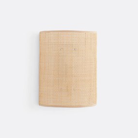 Wandlamp in gevlochten rotan, Dolkie