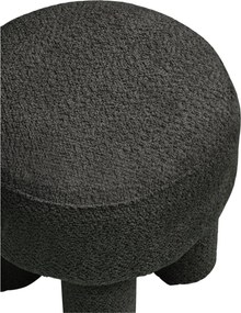 Canberra Poef Bouclé - Charcoal