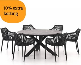 + 10% kassakorting | Diningset Forza | 6 personen polywood | Tuinset stapelbaar | 7-delig | Kees Smit Tuinmeubelen