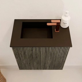 Mondiaz Joya 40cm toiletmeubel shadow met wastafel faye links 1 kraangat urban