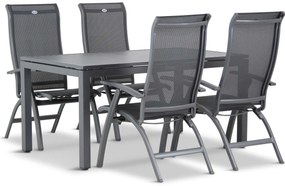 Tuinset 4 personen 160 cm Aluminium/Textileen /Aluminium/textileen Grijs Hartman Summerland/Concept