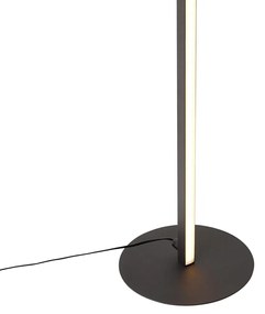 Design vloerlamp zwart incl. LED met touch dimmer - Clutch
