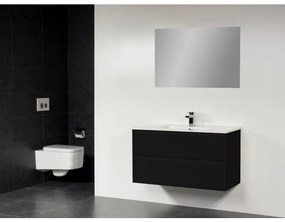 Saniclass New Future Empoli badmeubel 100cm met spiegel zwart sw2194/sw3169/sw24870/