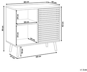 Sideboard donkerbruin PERTH Beliani