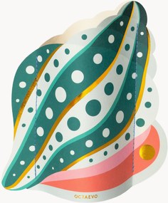 Handgemaakte decoratieve papieren vaas Shell Mini, H 17 cm