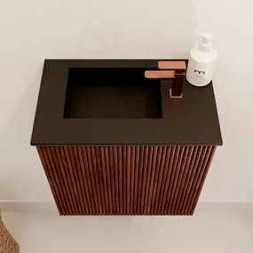 Mondiaz Joya 40cm toiletmeubel ruby met wastafel faye links 1 kraangat urban