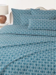 Katoenen dekbedovertrek Jella met geometrische print
