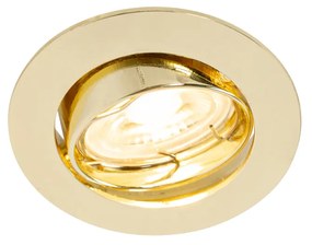 Set van 6 inbouwspots messing GU10 35mm - Edu