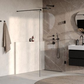 Brauer Void profielloze inloopdouche 130cm zwart mat
