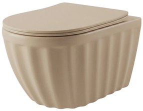 Set: Hangend toilet + Opbouw wastafel Rea Duo Caffe Latte Matt