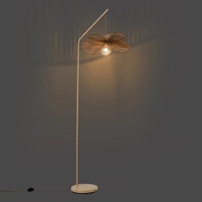 Art Deco vloerlamp beige met beige kap - Nest