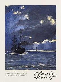 Kunstreproductie Boating by Moonlight - Claude Monet, (30 x 40 cm)