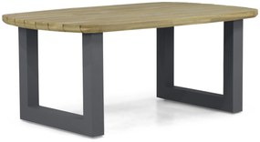 Dining Tuintafel rechthoekig 180 x 100 cm Aluminium/Teak Grijs Falcon/Talai
