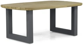 Dining Tuintafel rechthoekig 180 x 100 cm Aluminium/Teak Grijs Falcon/Talai