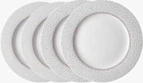 Porseleinen dinerborden Flat, 4-delig