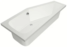Xenz Lagoon Compact badkuip rechts 170x75x45cm edelweis
