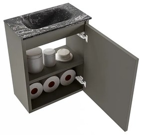 Mondiaz Ture DLux toiletmeubel 40cm smoke met wastafel lava midden zonder kraangat