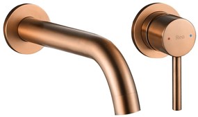 Inbouw wastafelkraan Rea Lungo Copper Brush + BOX