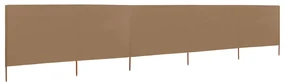 vidaXL Windscherm 5-panelen 600x80 cm stof taupe