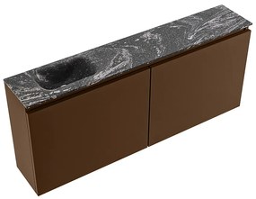 Mondiaz Ture DLux toiletmeubel 120cm rust met wastafel lava links zonder kraangat