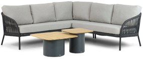 Hoek loungeset 5 personen Aluminium/rope Grijs Coco Puerto/Ronda