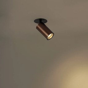 Moderne inbouwspot donker brons GU10 50mm IP44 - Chels