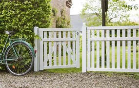 Tuinpoort vuren - Country recht wit (150 x 98 cm)