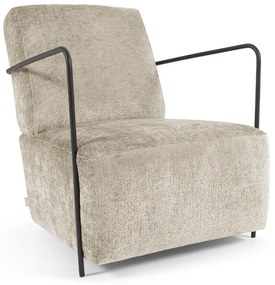 Kave Home Gamer Moderne Fauteuil Beige Chenille