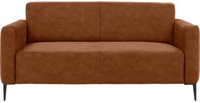 Goossens Key West cognac, micro leer, 2,5-zits, modern design