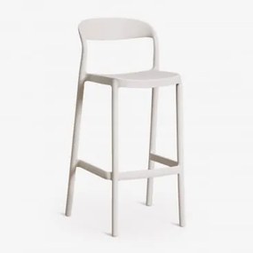 Stapelbare Hoge Tuinkruk Van Polypropyleen Brenza Steen Wit & ↑75 Cm - Sklum