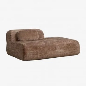 Rechter Divanmodule Voor Modulaire Bank In Vacuüm Verpakte Chenille Merida Chenille Karamelbruin - Sklum